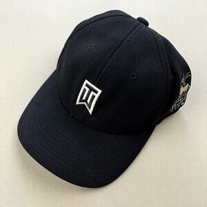 Vintage Tiger Woods Golf Hat Fitted Large Black Leopalace Resort Club Guam PGA